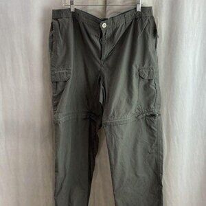 Columbia Cargo Convertible Pants Mens Large 32 Beige Zipper Shorts Outdoor